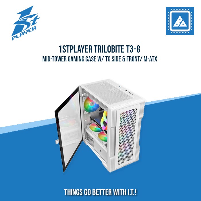 1STPLAYER TRILOBITE T3-G MID-TOWER GAMING CASE W/ TG SIDE & FRONT/ M-ATX 1STPLAYER TRILOBITE T3-G MID-TOWER GAMING CASE W/ TG SIDE & FRONT/ M-ATX
